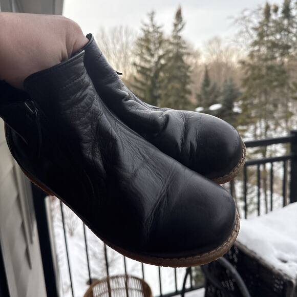 Andrea Conti Women's Ankle Boots Black Zip Comfort Flat 38 EU 7.5 US Excellent - Picture 11 of 16